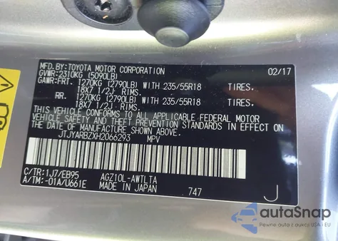 2017 Lexus Nx 200T F Sport z USA, uszkodzony, nr VIN JTJYARBZXH2066293